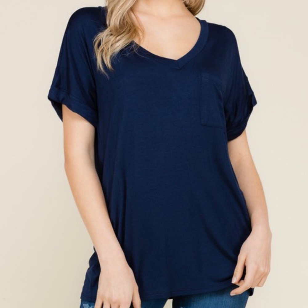 NWT Super Soft Oversized Tee - Navy